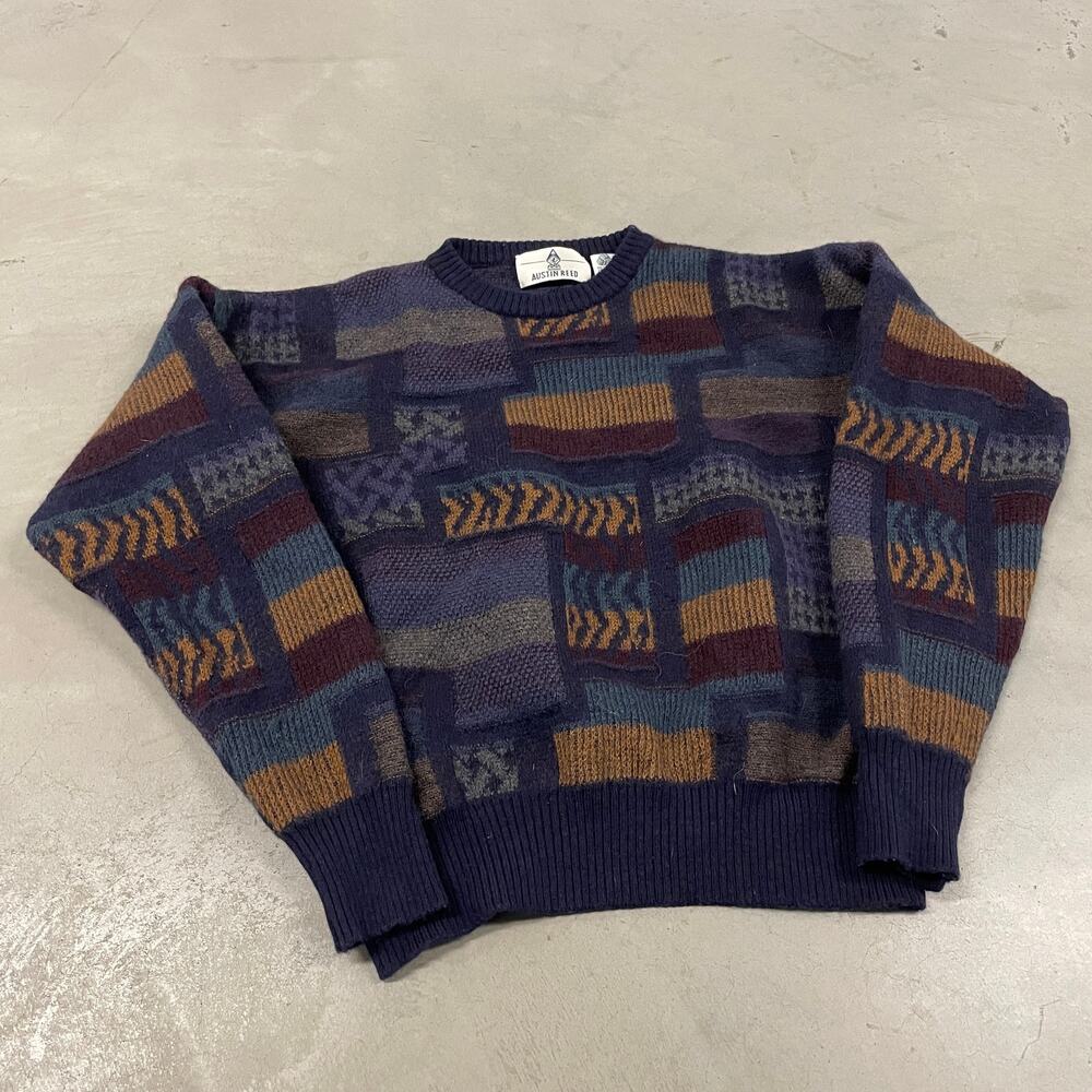 90s patterned Austin reed sweater